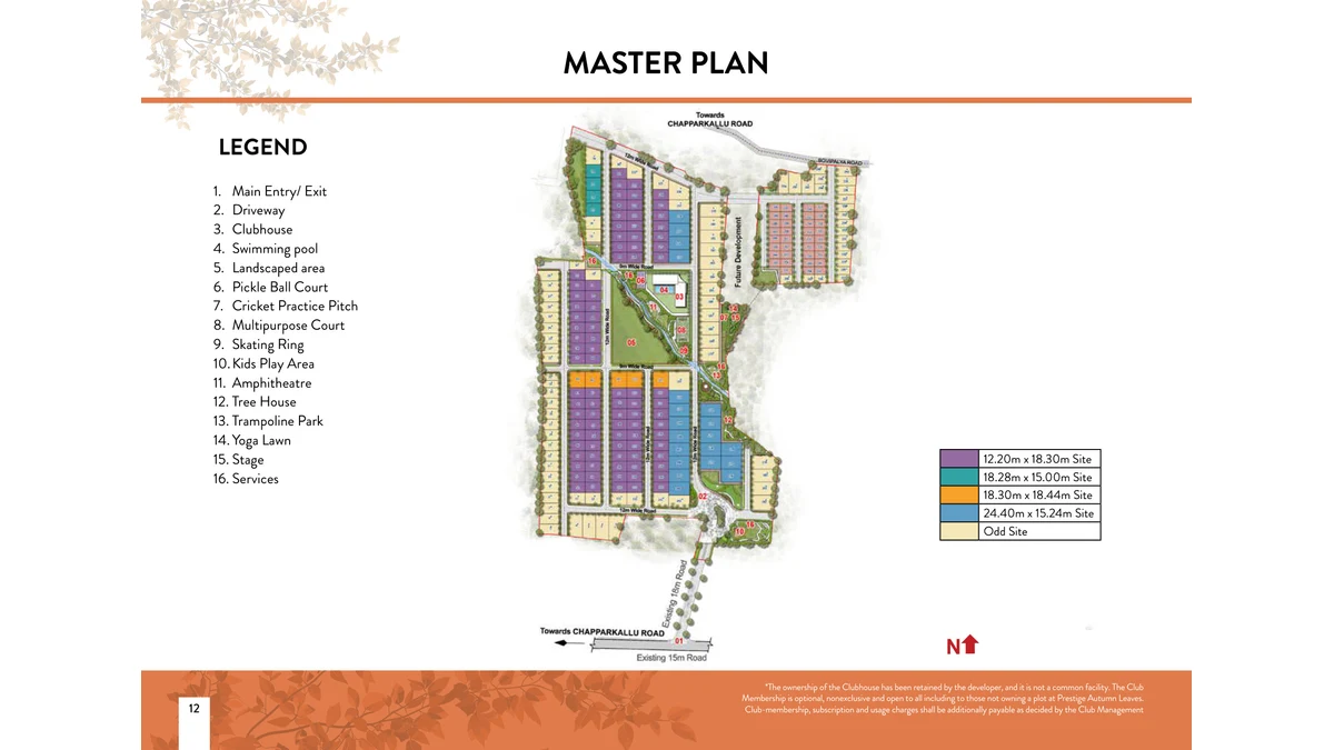 Prestige Autumn Leaves site master plan