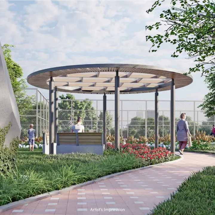 Gazebo rendering — artist's impression from the developer brochure