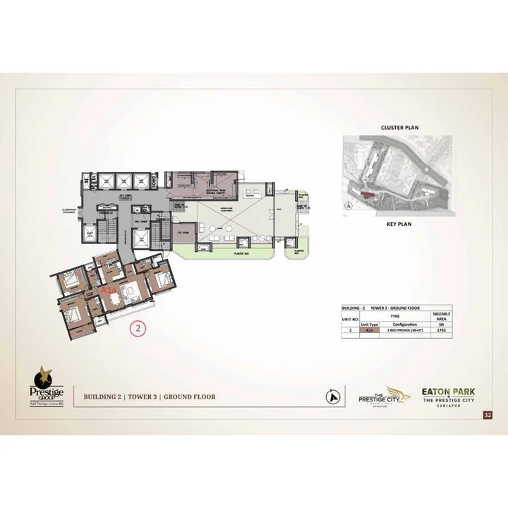 Eaton Park at The Prestige City Cluster plan variant on brochure page 32 Eaton Park at The Prestige City Cluster plan variant on brochure page 32